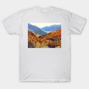 Autumn leaves in the mountains T-Shirt